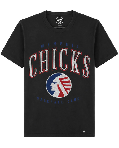 Memphis Redbirds Mens Double Header Black Chicks T Shirt