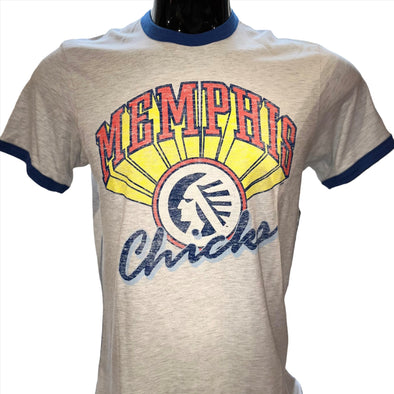 Memphis Chicks 47' Brand Gray Dalton Ringer Tee