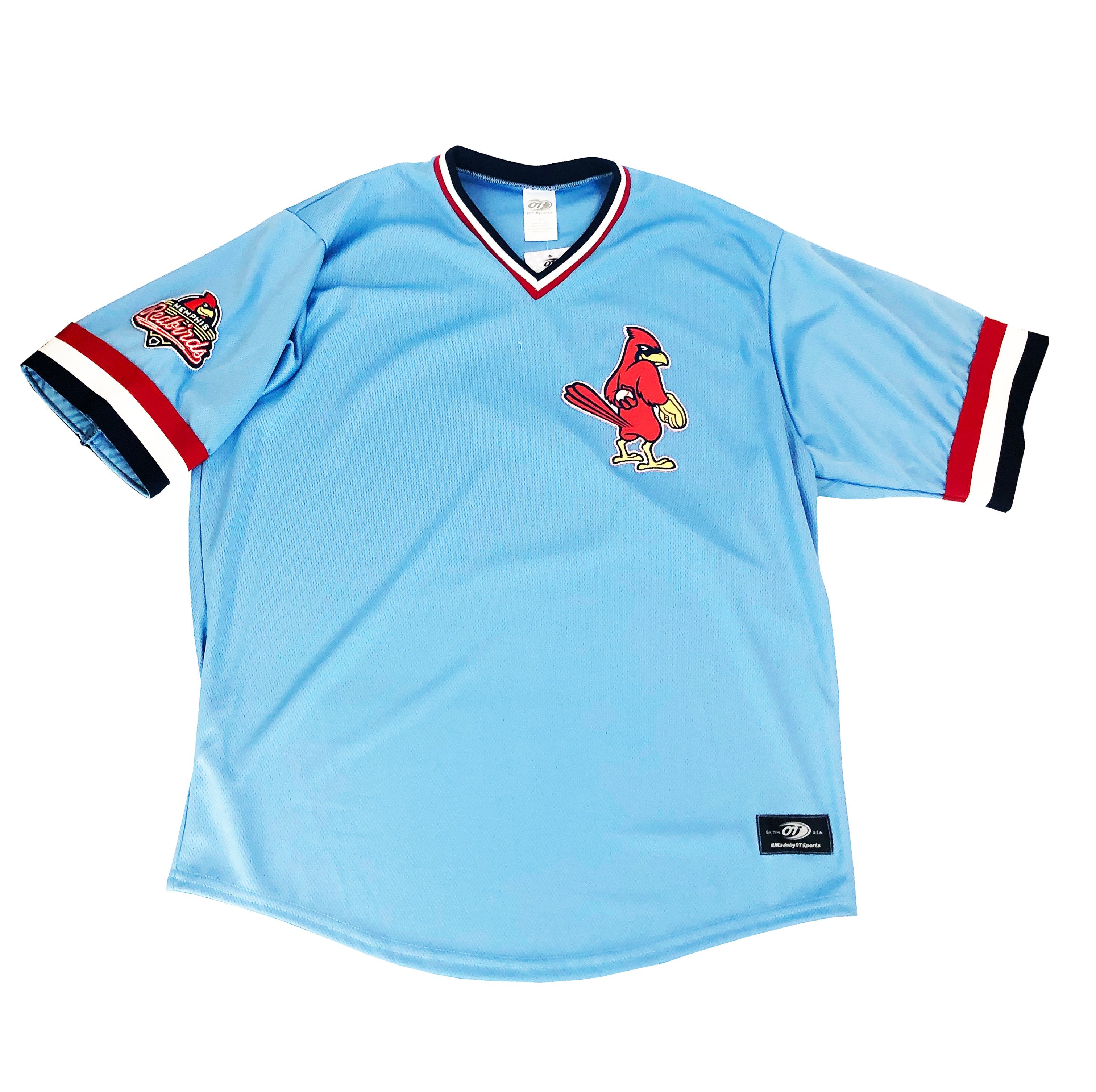 Memphis Redbirds Powder Blue Pullover Jersey – Memphis Redbirds