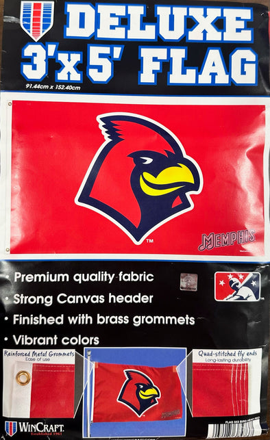St. Louis Cardinals Cardinal On Bat Blue Flag - Deluxe 3' X 5