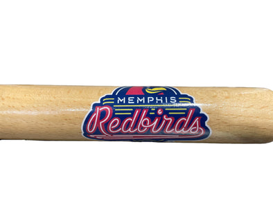 Memphis Redbirds Primary Logo Mini Bat (Natural)