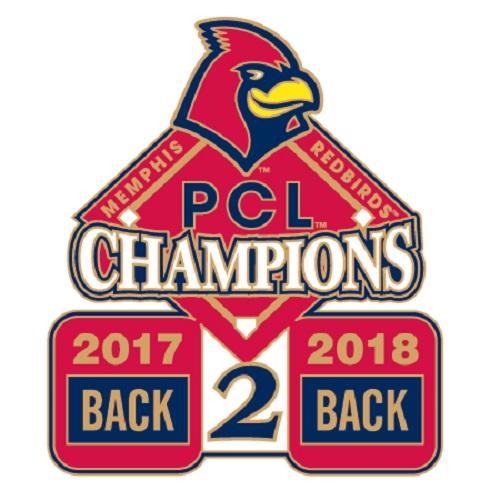 Memphis Redbirds PCL Champions Back 2 Back Pin